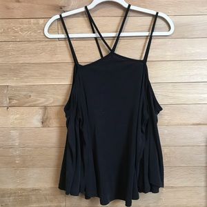 Quarter Sleeve Off-Shoulder Strappy Top